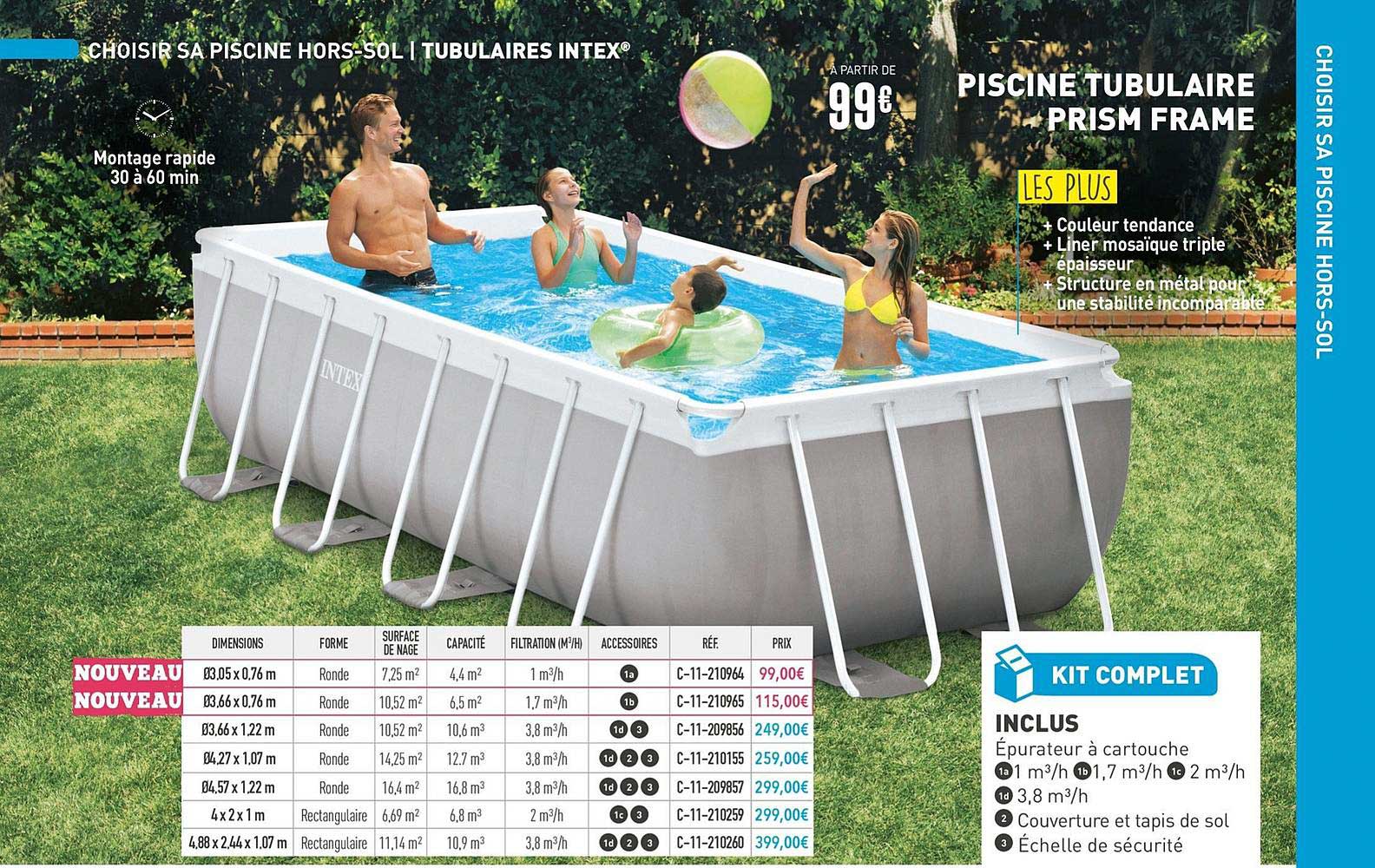 piscine tubulaire prism frame