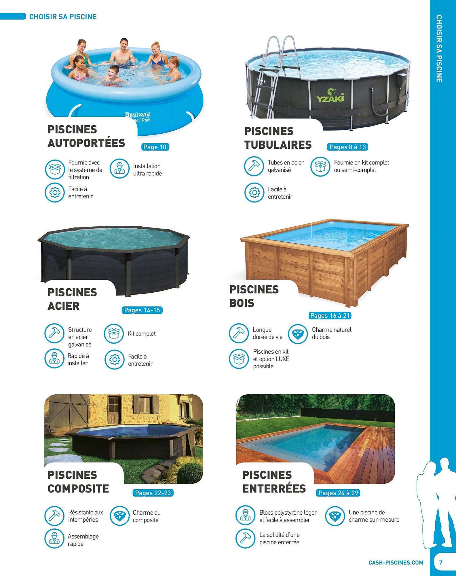 piscines autoportées piscines tubulaires piscines acier piscines bois piscines composite piscines enterrées