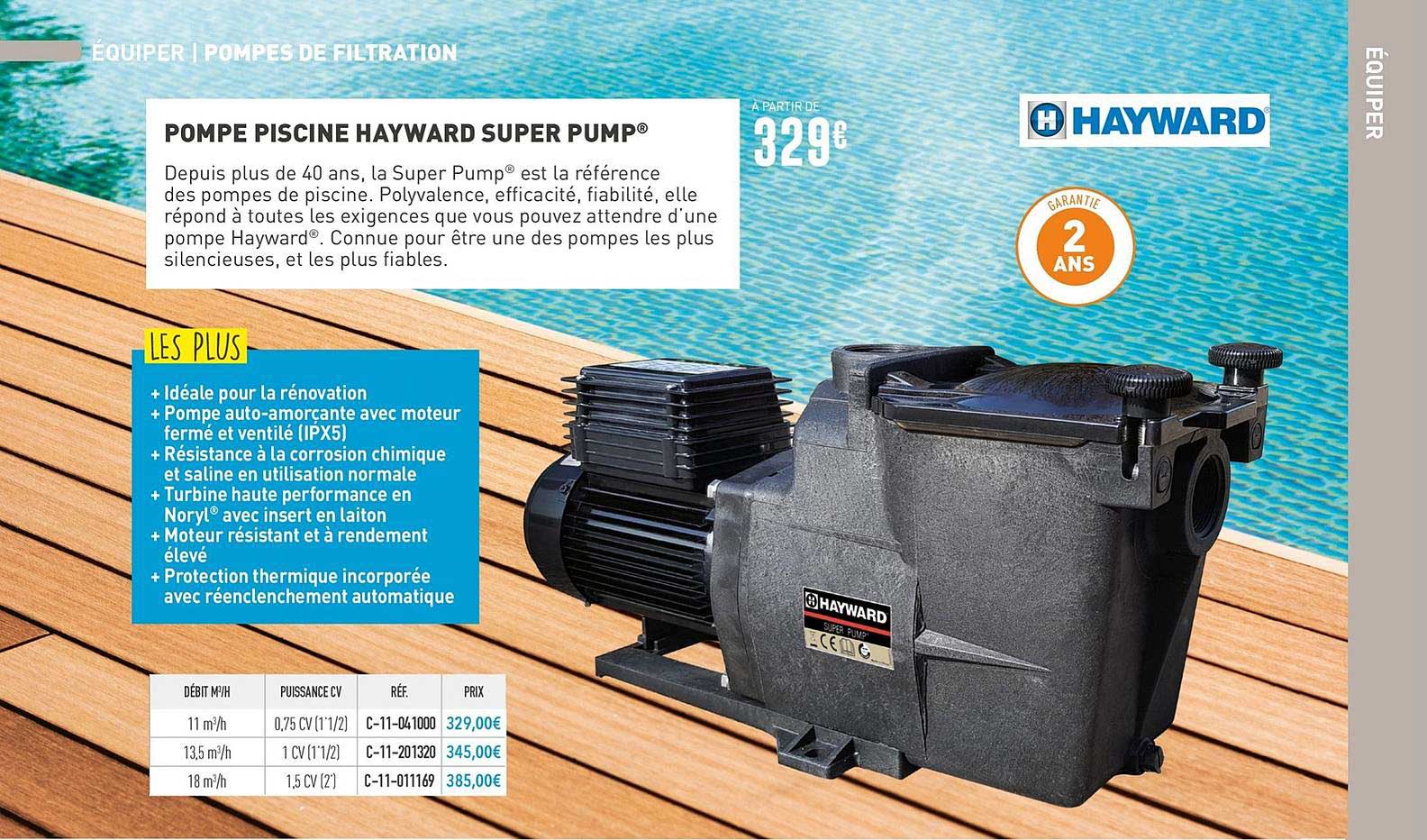 pompe piscine hayward super pump