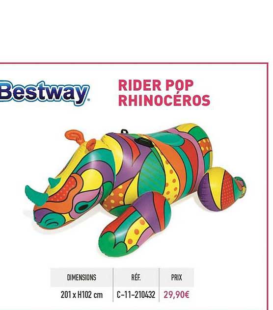 rider pop rhinocéros bestway