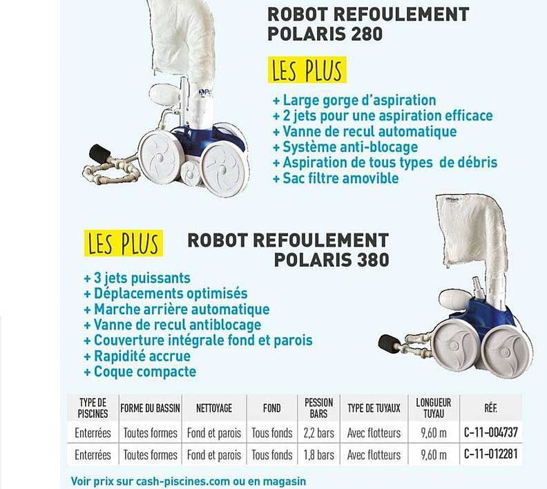 robot refoulement polaris 280 robot refoulement polaris 380