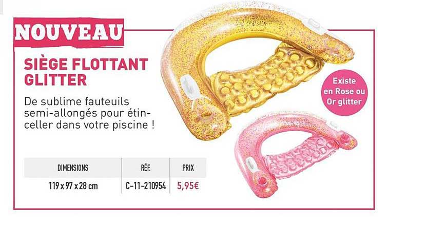siège flottant glitter