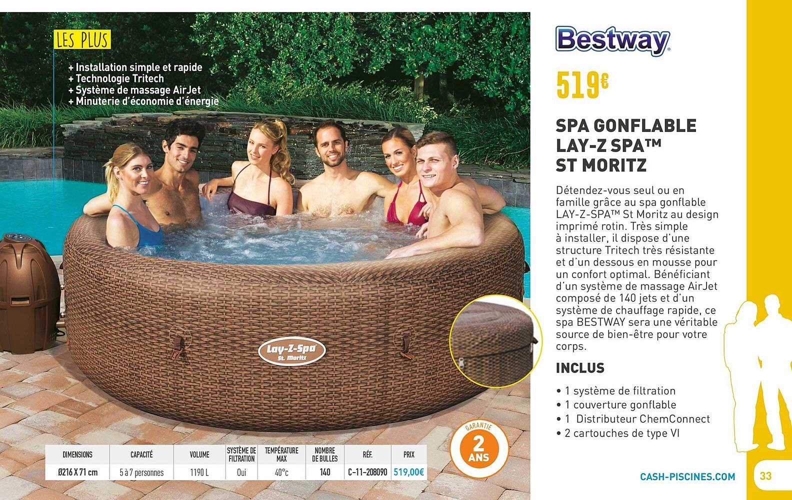 spa gonflable lay z spa st moritz