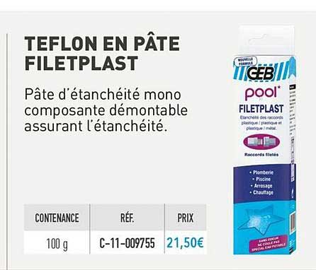 teflon en pâte filetplast