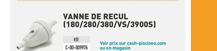 vanne de recul (180 280 380 vs 3900s)