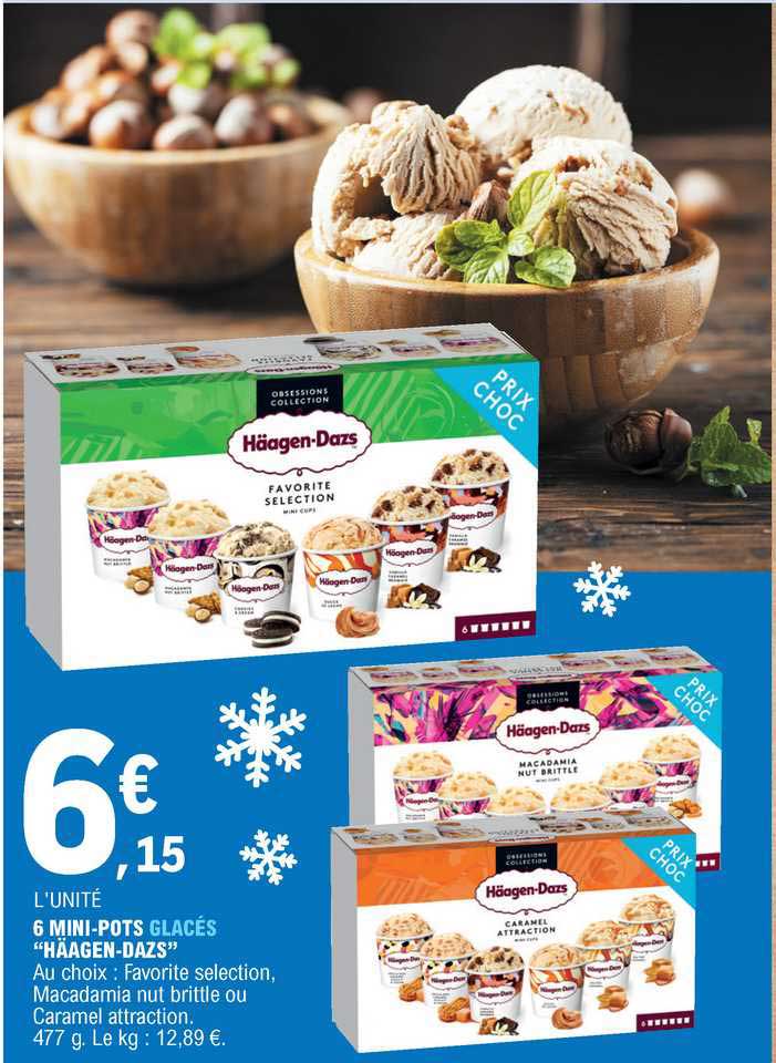 6 Mini-pots Glacés "häagen-dazs"