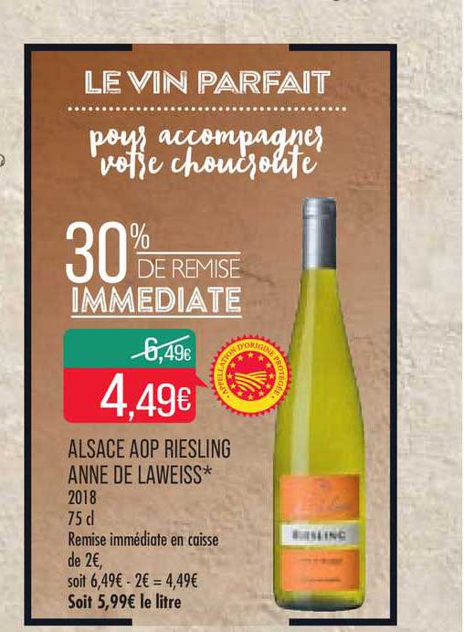 alsace aop riesling anne de laweiss 2018