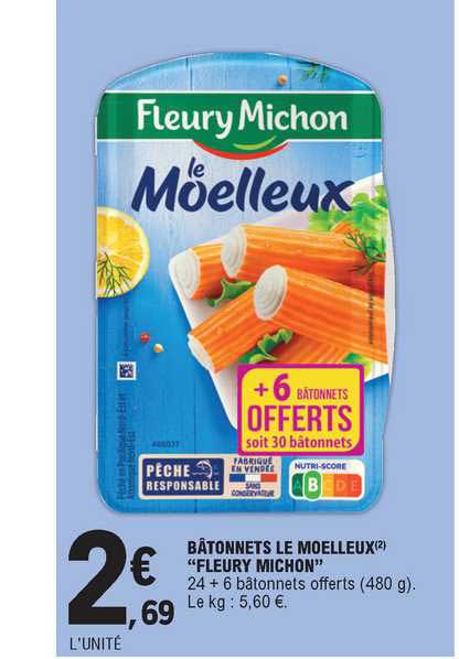 Bâtonnets Le Moelleux "fleury Michon"