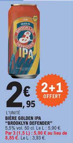 bière golden ipa "brooklyn defender"