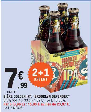 bière golden ipa "brooklyn defender"