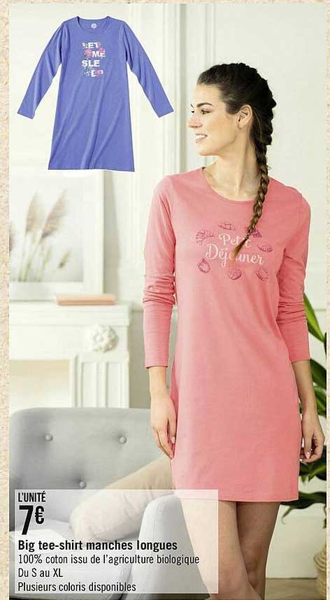 big tee-shirt manches longues