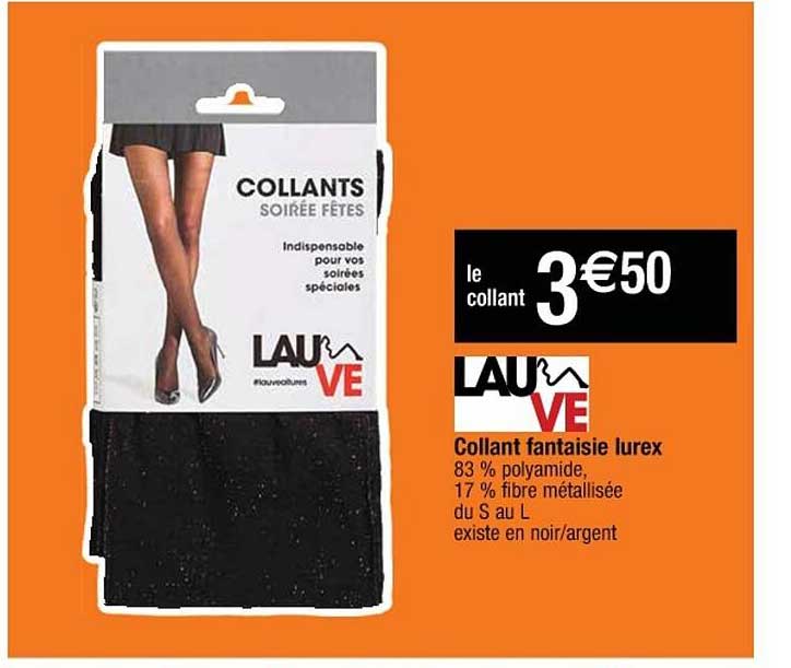 collant fantaisie lurex lauve