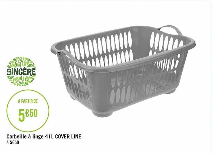 corbeille à linge 41l cover line sincère
