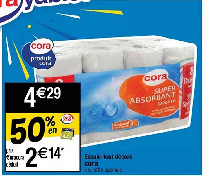 essuie-tout décoré cora