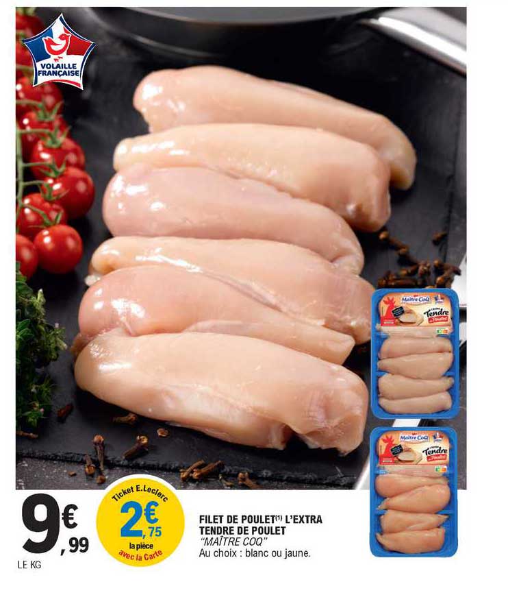 Filet De Poulet L'extra Tendre De Poulet "maître Coq"