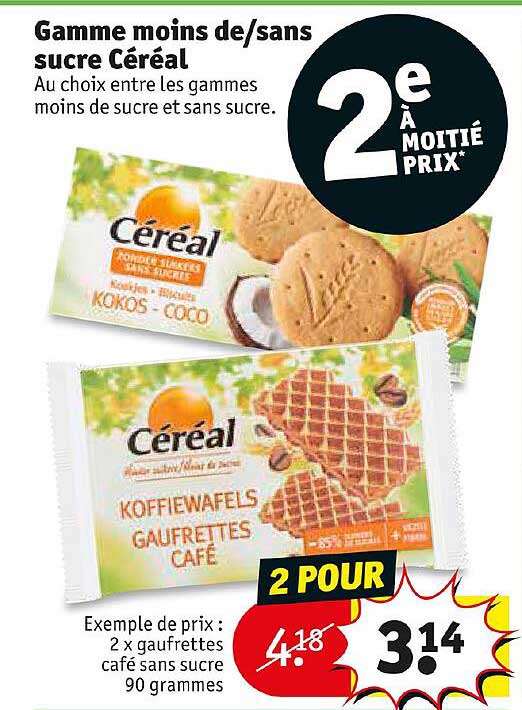 gamme moins de-sans sucre céréal