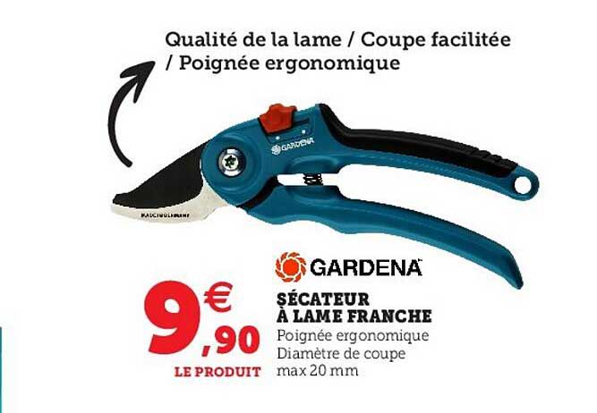 gardena sécateur à lame franche