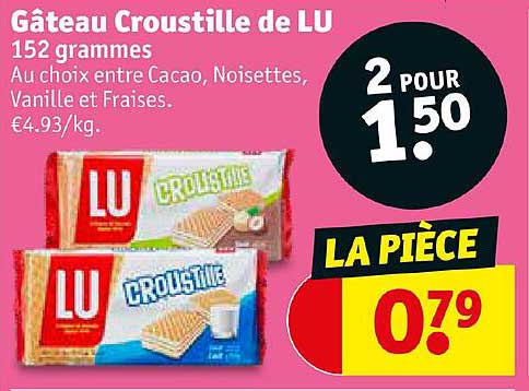 gâteau croustille de lu 152 grammes