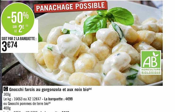 Gnocchi Farcis Au Gorgonzola Et Aux Noix Bio