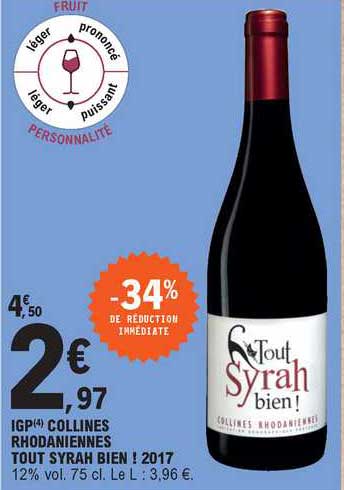 igp collines rhodaniennes tout syrah bien ! 2017