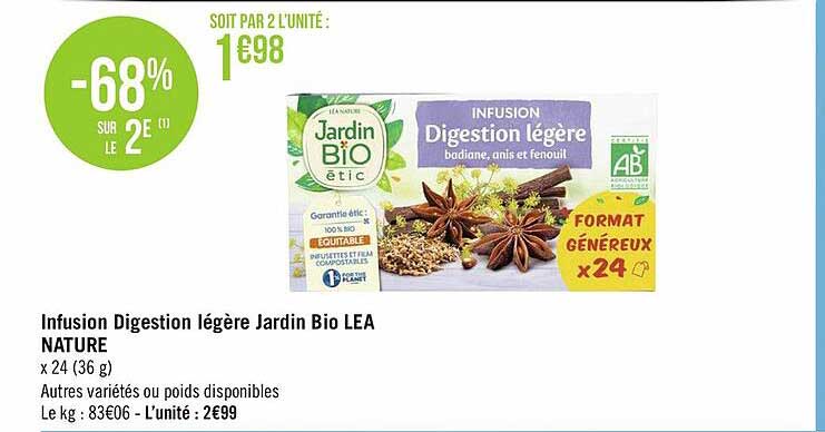infusion digestion légère jardin bio léa nature