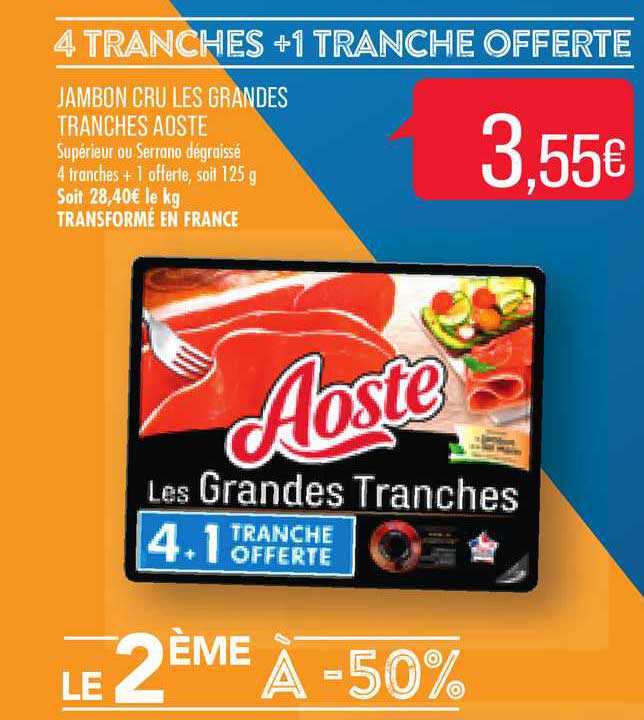 jambon cru les grandes tranches aoste