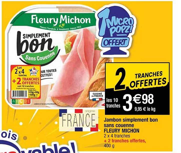 jambon simplement bon sans couenne fleury michon