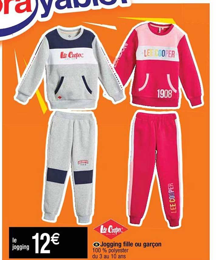 jogging fille ou garçon lee cooper