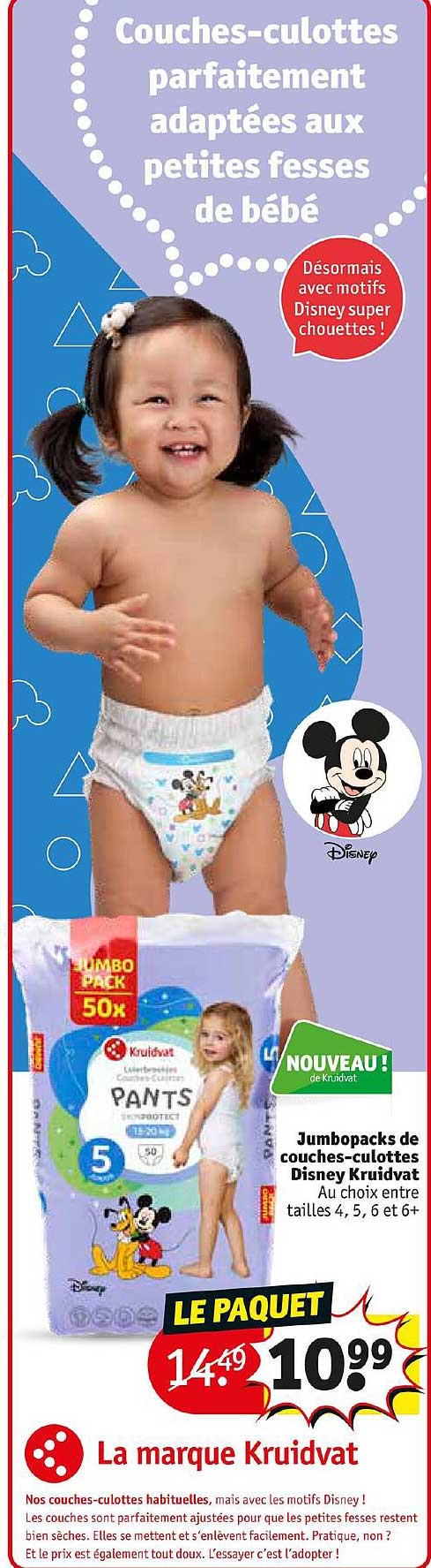 jumbopacks de couches-culottes disney kruidvat