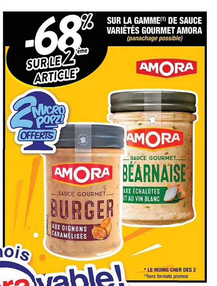la gamme de sauce variété gourmet amora