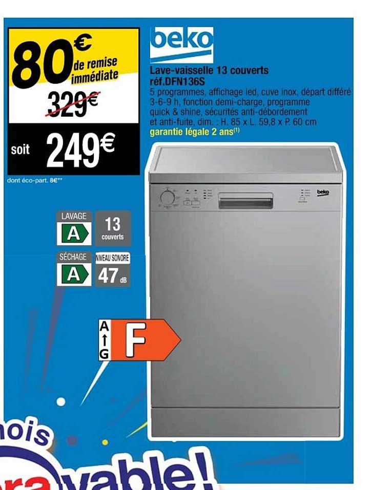 lave-vaisselle 13 couverts beko