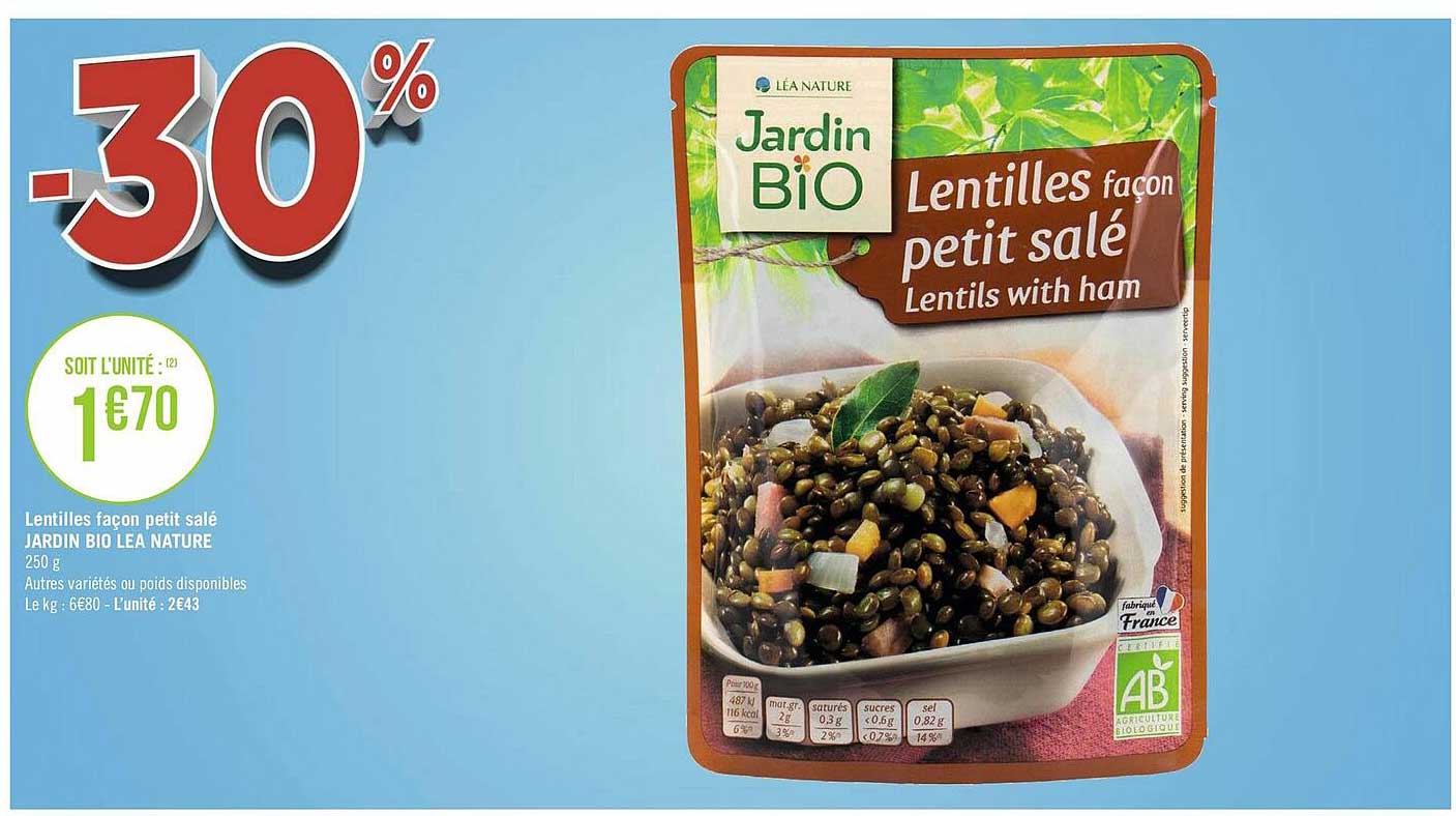 Lentilles Façon Petit Salé Jardin Bio Léa Nature