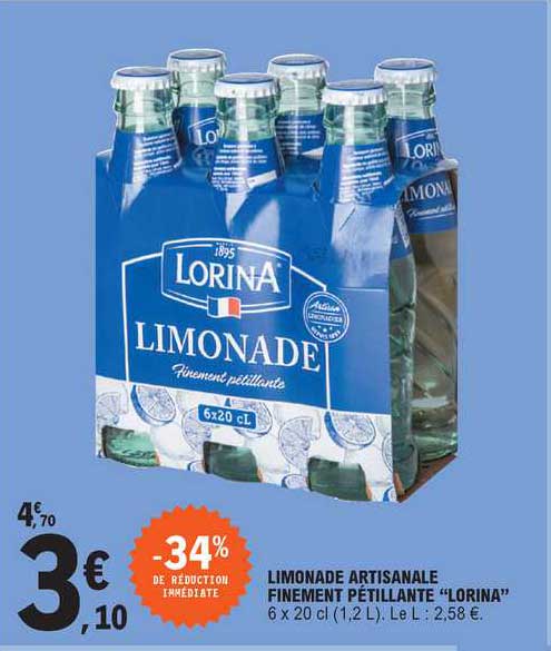 limonade artisanale finement pétillante "lorina"