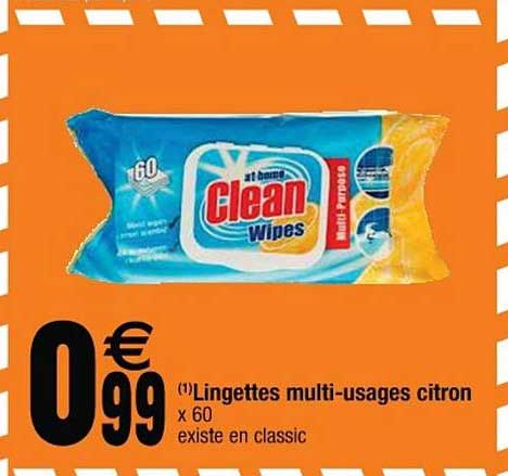 lingettes multi-usages citron