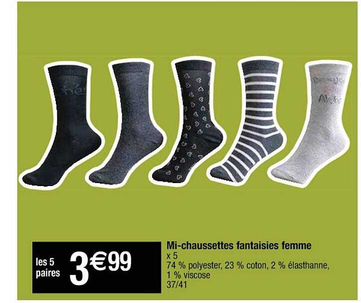 mi-chaussettes fantaisie femme