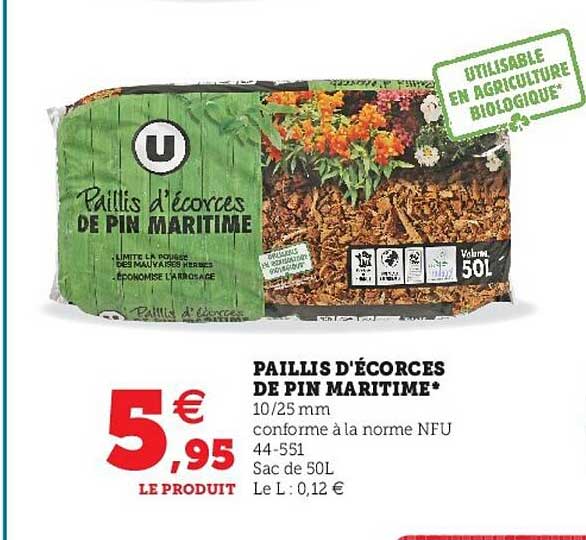 paillis  d'écorces de pin maritime