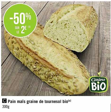 pain maïs graine de tournesol bio