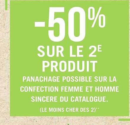 panachage possible sur la confection femme et homme sincère du catalogue