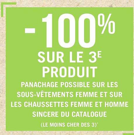 panachage possible sur les sous-vêtements femme et sur les chaussettes femme et homme sincère du catalogue