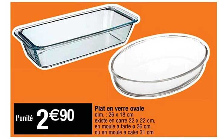 Plat En Verre Ovale