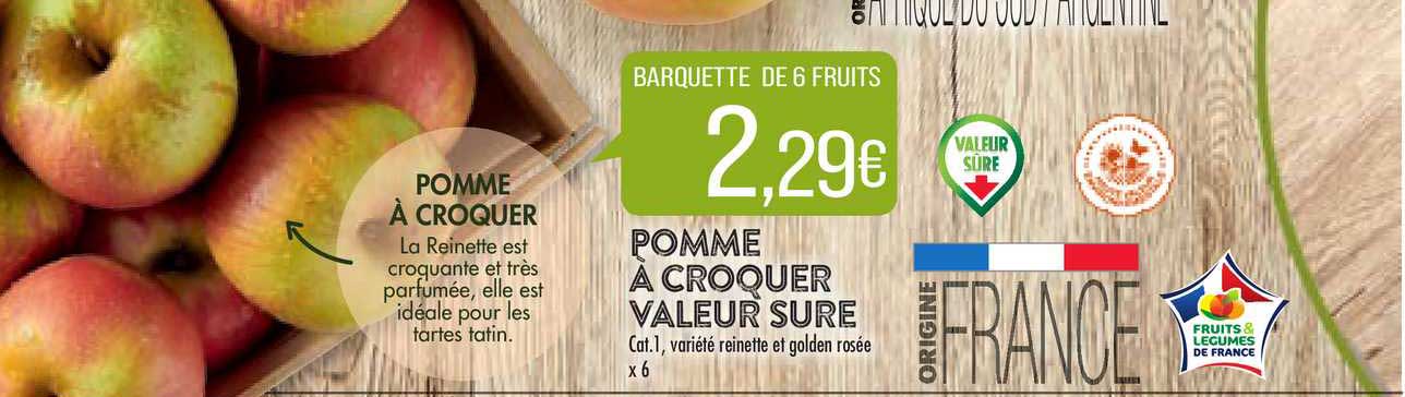 pomme à croquer valeur sure
