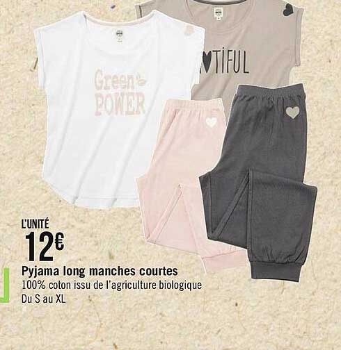 pyjama long manches courtes