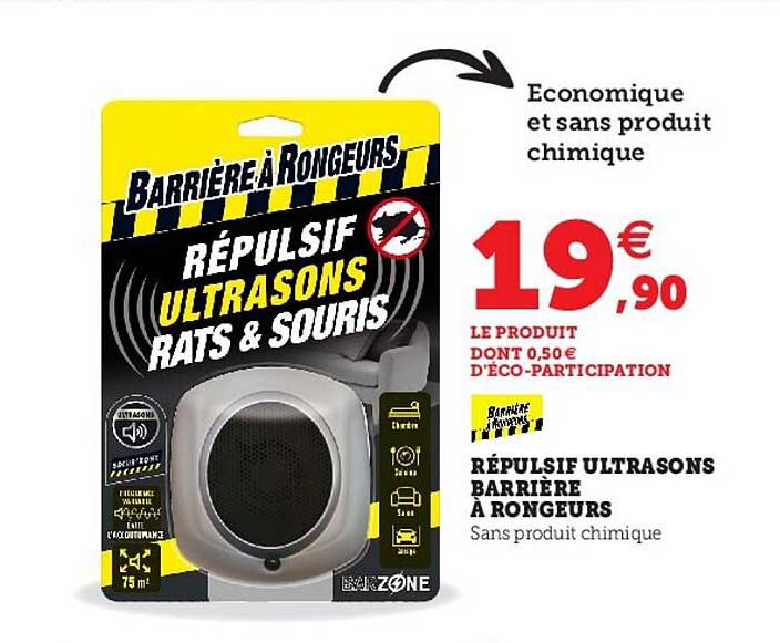 répulsif ultrasons barrière à rongeurs