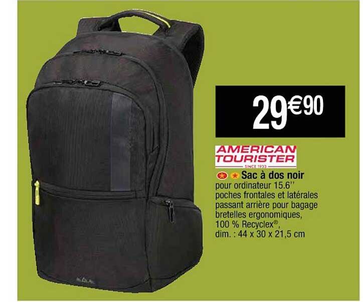 sac à dos noir american tourister