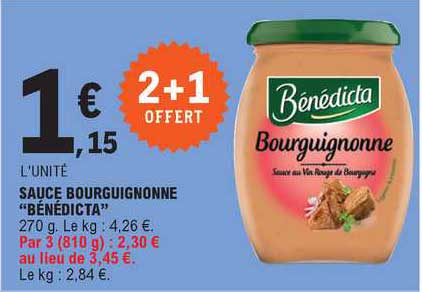 sauce bourguignonne "bénédicta"