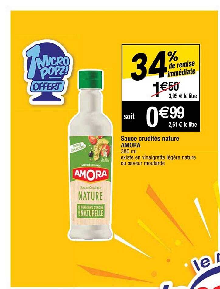 Sauce Crudités Nature Amora