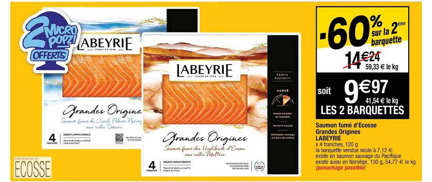 saumon fumé d'écosse grandes origines labeyrie