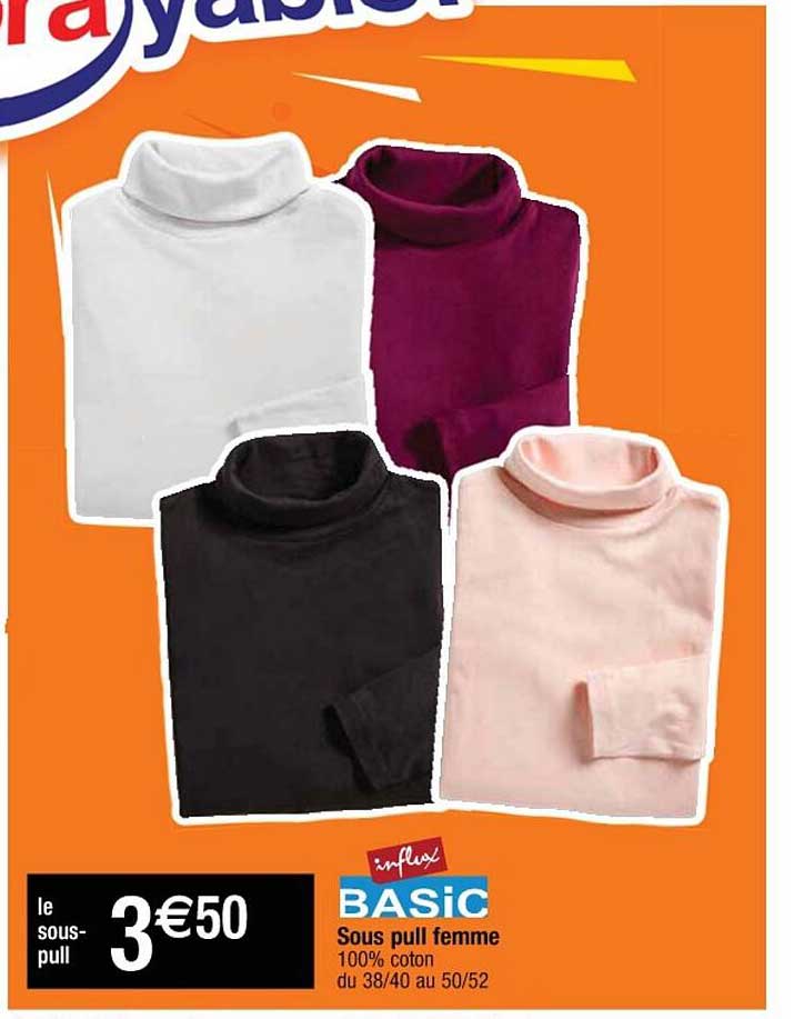 sous pull femme influx basic