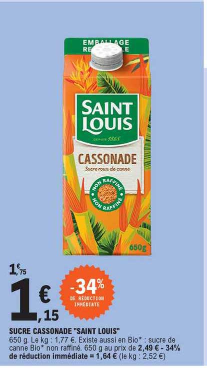 sucre cassonade "saint louis"