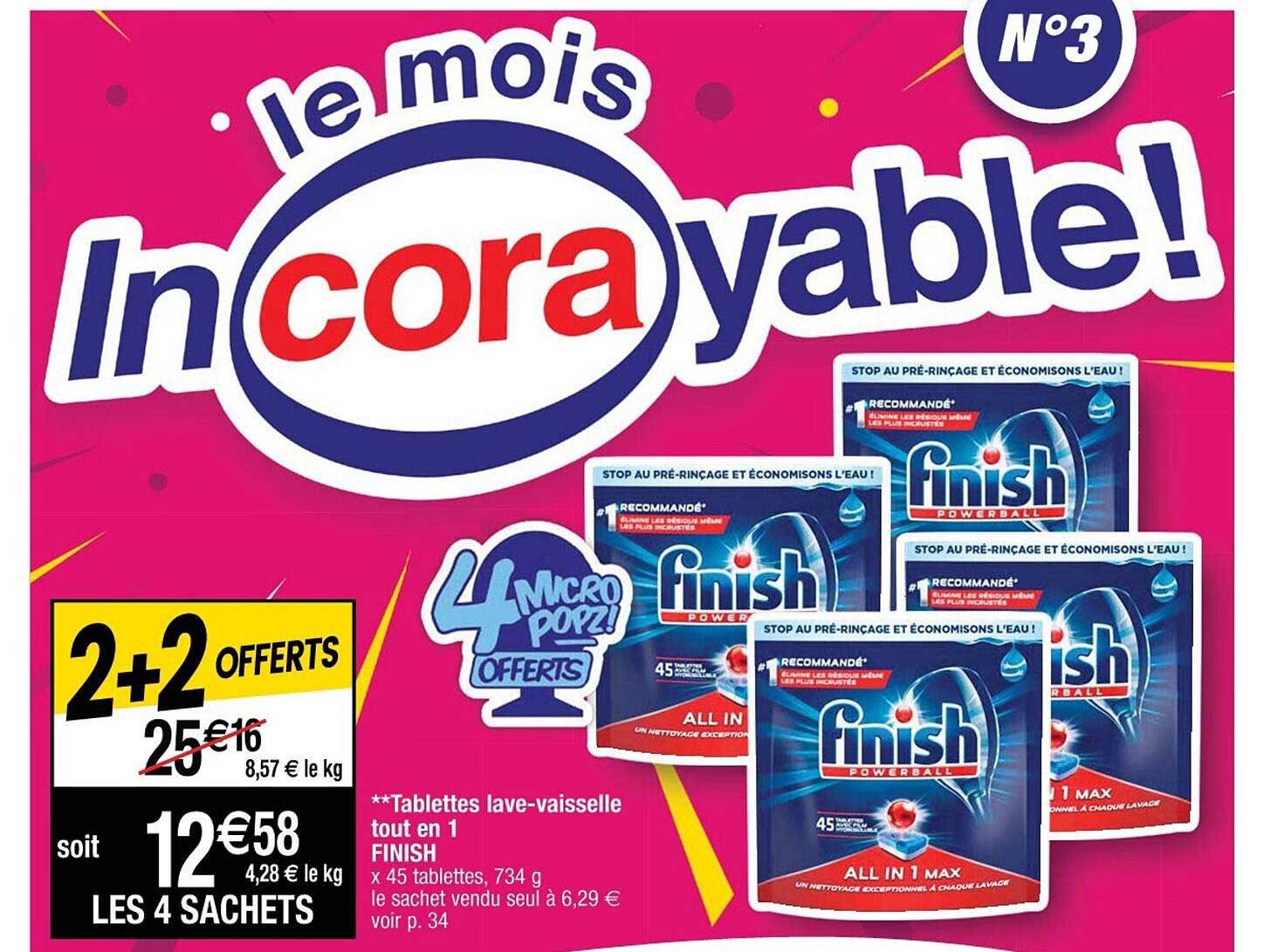 tablettes lave-vaisselle tout en 1 finish